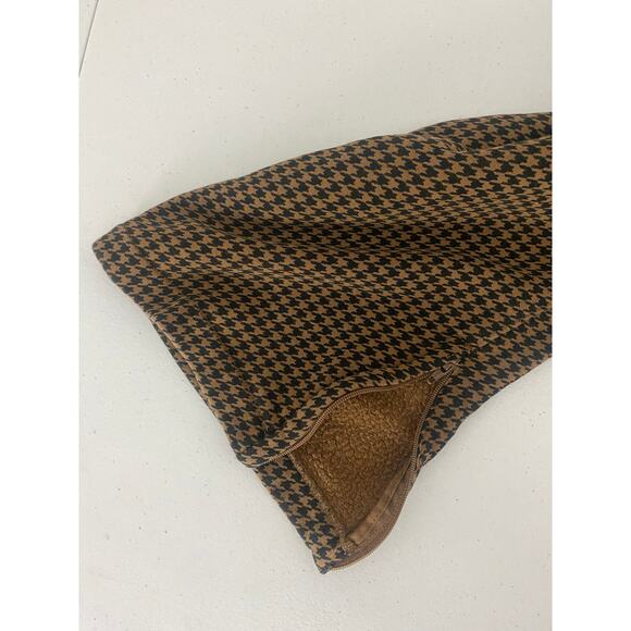 Unisex Lacoste L!VE houndstooth plaid fleece drawstring baggy sweatpants L - Picture 5 of 7